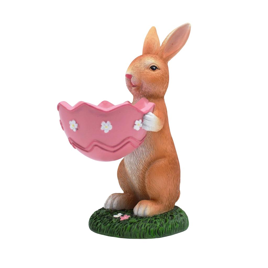 Easter Rabbits Ornament Resin Rabbits Easter Egg Home Decoration Ornament
