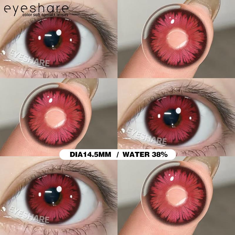 1 Pár Cosplay Farebné Kontaktné Šošovky Anime Modré Šošovky Fialové Oko Halloweensky Make-up Kontakt Ročné Ružové Krásne Zreničky