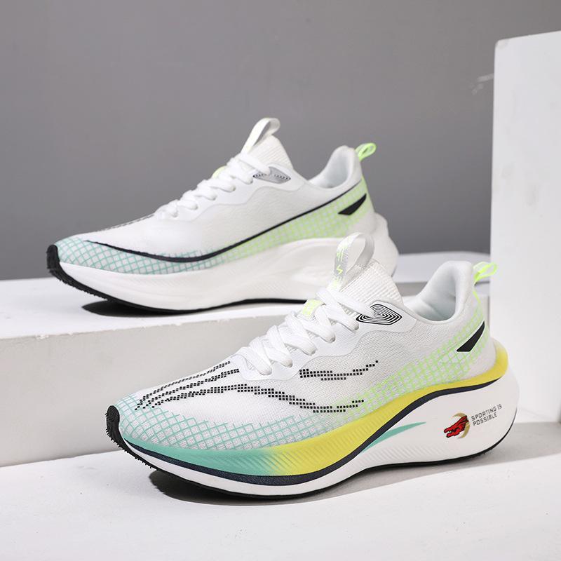 New Running Shoes Men and Women Couples Mesh Breathable Fly-woven Shoes Lightweight Shock Absorption Non-slip Fashion Casual Jogging Shoes