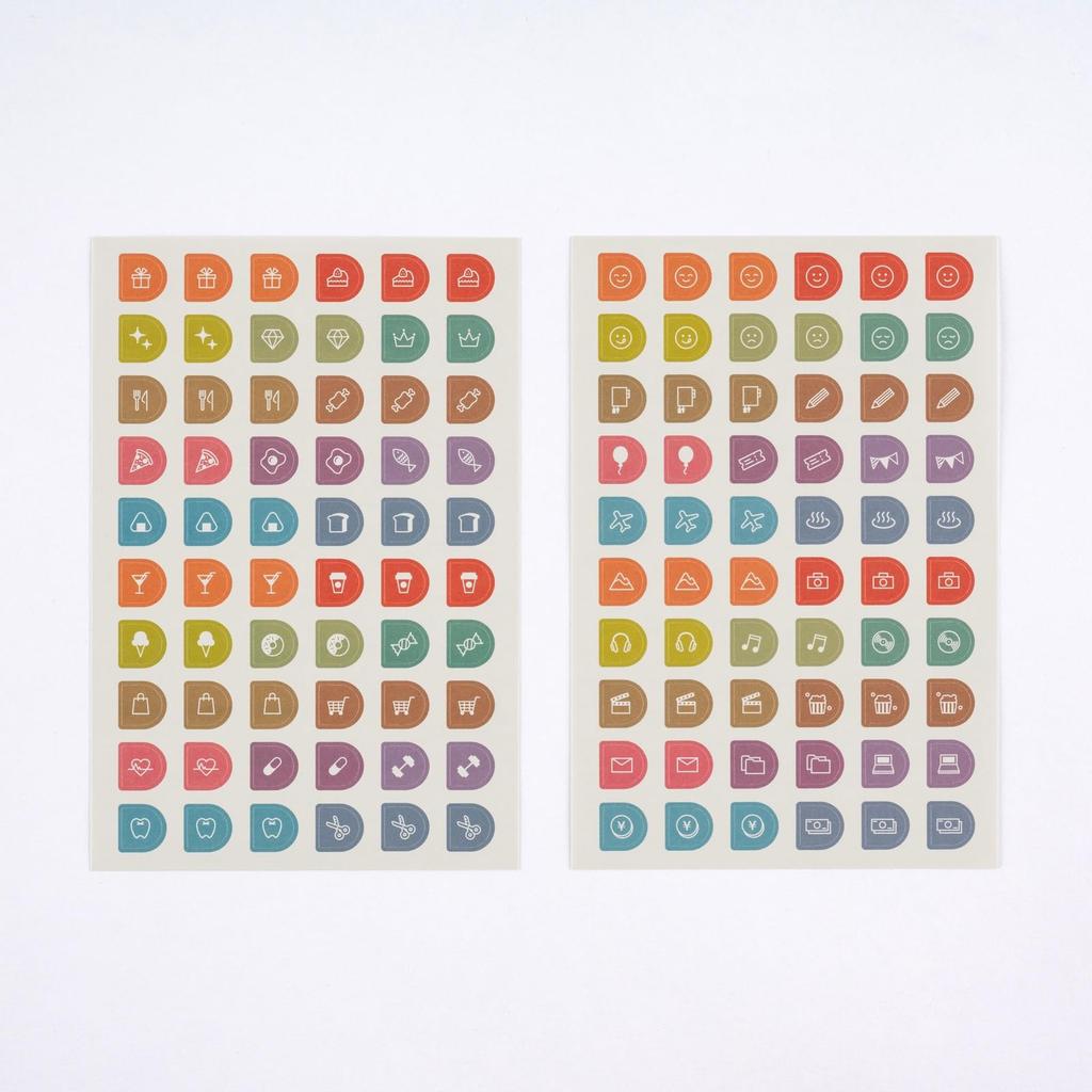 Hobonichi Techo TSUKI no Set Planer Zubehör IRO/Aufkleber (Zeitplan)