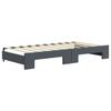 Pull Out Daybed Dark Grey 90 x 190 cm Velvet