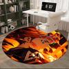 1pc Anime Design Round Carpet - Haikyuu Kageyama Tobio Inspired Chair Mat for Office, Home Decor, Living Room, Bedroom