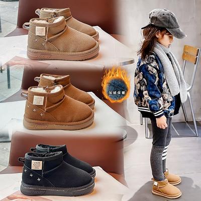 Mädchenschuhe Schneestiefel Winter Neu Samtverdickt Kinder Baumwollstiefel Niedlich Weiche Sohle Schleife Kurze Stiefel Winter