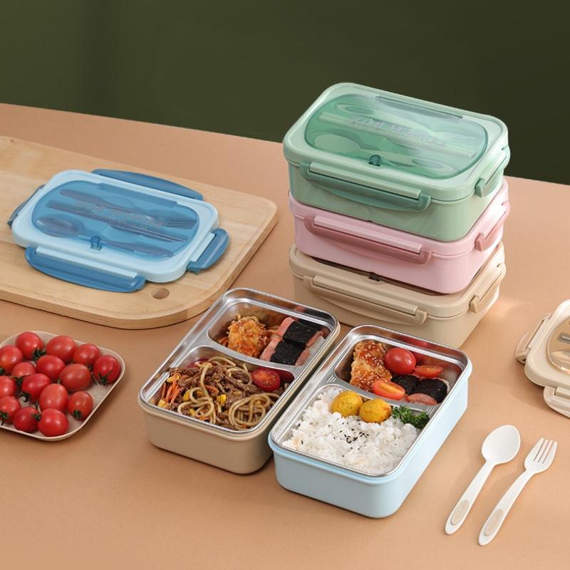 1pc Bento Box Adult Lunch Box, Containers For Adults Men Women With 3 Compartments, Lunchable Food Container Back To School