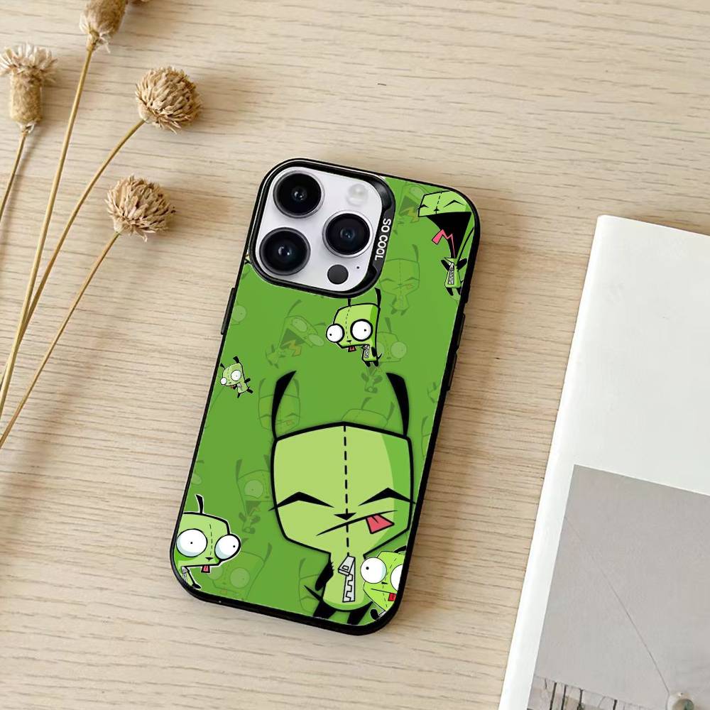 Cartoon I-Invader Zim Gir Phone Case For iPhone 17,16,15,14,13,12,11,Pro Max,Plus Candy Silver Cover
