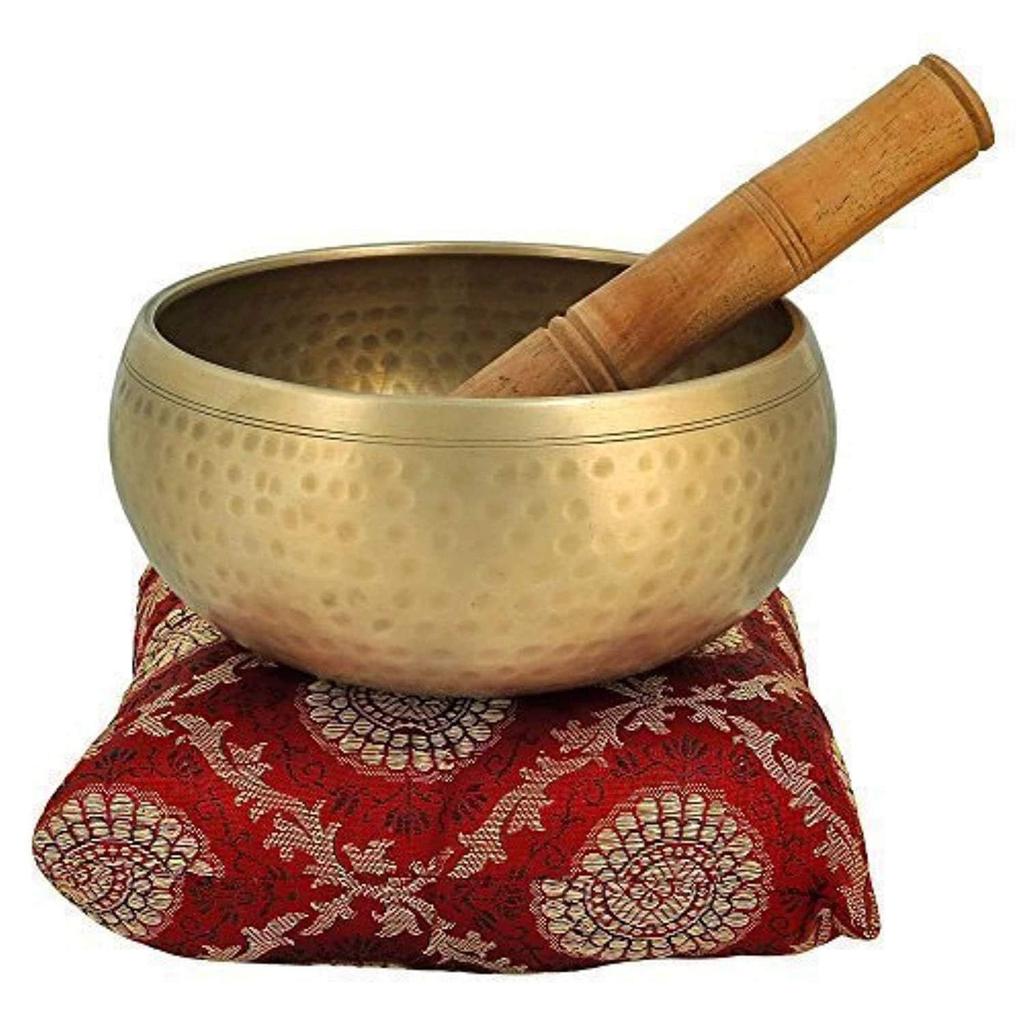 The Healing Store® 5" Inches Singing Bowl Tibetan Buddhist Prayer Instrument With Striker Stick
