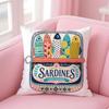 Cushion Cover Popular Animal Retro Sardine Short Plush Soft DoubleSided Printing Pillow Case Cozy Sofa Bedroom Home Decor Gift