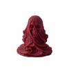 Decorative Skull Shaped Scented Candle with Detailed Draped Design for Seasonal Home Decoration and Ambient Lighting Use