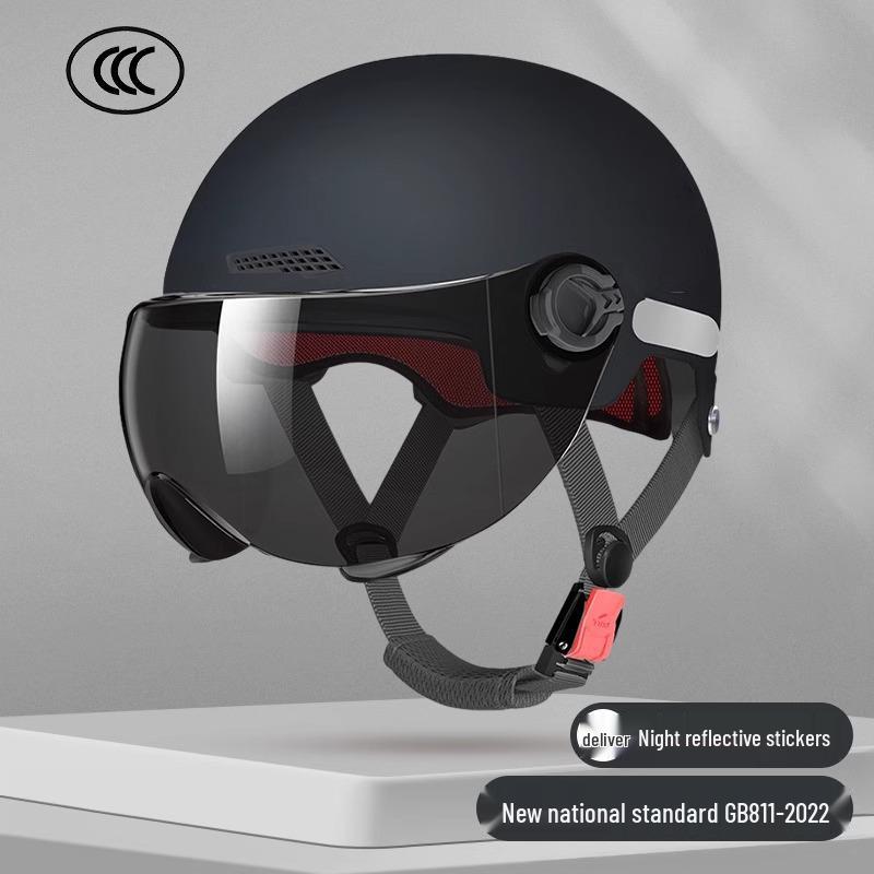 

Унисекс электрический велосипедный шлем, сертифицированный 3C: Защита от солнца HD, всесезонная безопасность для аккумуляторных мотоциклов