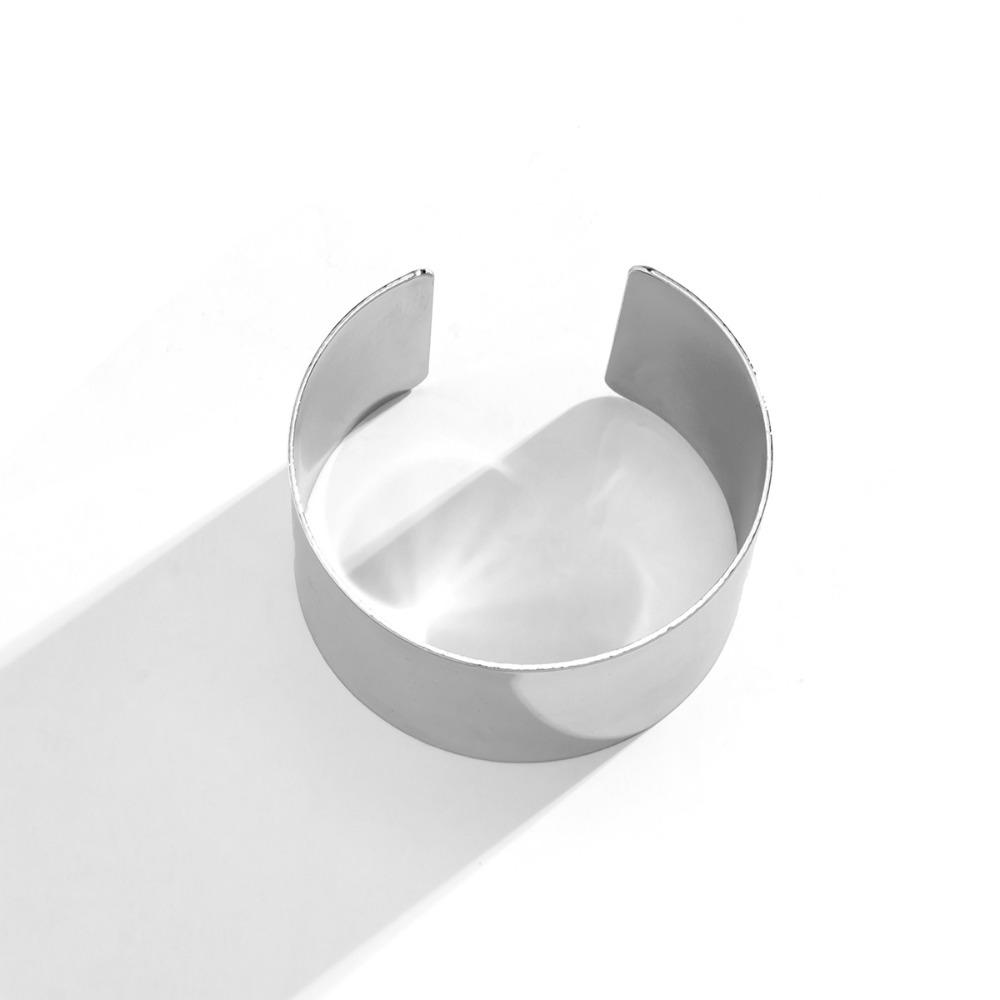 Europe American Style Cuff Bangles Smooth Surface Exaggerated Bracelet Wide Open Bangle Party