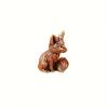 Brass Fox Statue Cute Fox Miniature Figurines Desk Ornament Decorations Accessories Copper Animal Sculpture Home Decor Crafts