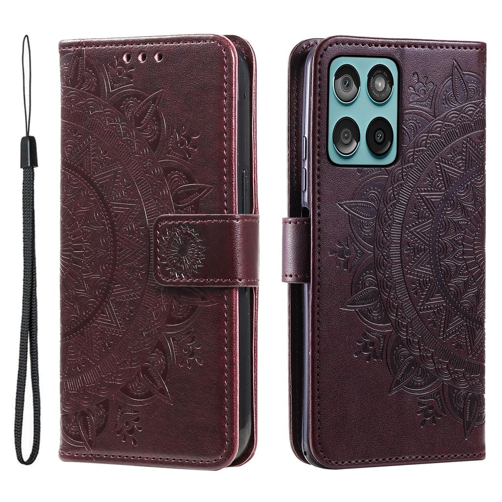 For Motorola Edge 60 5G/60 Fusion 5G Stand Case Imprinted Totem PU Leather Wallet Phone Cover