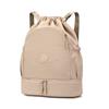 Drawstring Backpack with Dual Zipper Compartment Lightweight Casual Bag Unisex Gym Travel School Backpack