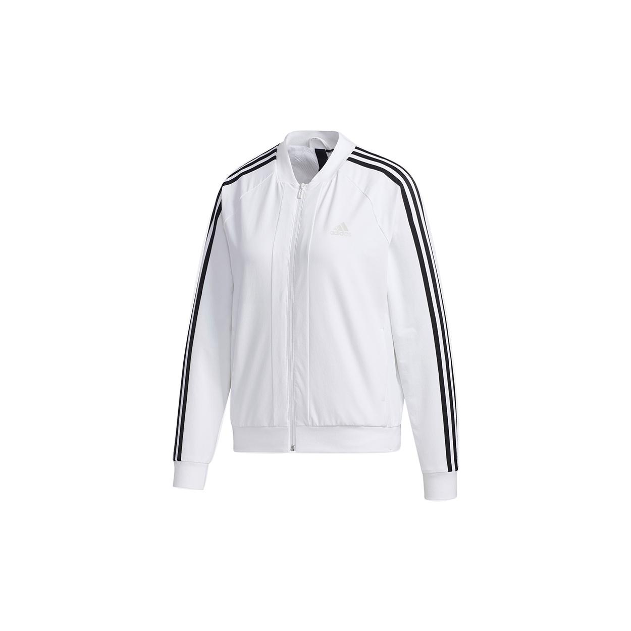 (WMNS) adidas Mh Wv 3s Bomber Sports Tatting Jacket White Women s GF0182 L