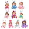 40cm Reborns Toddler Popular Realistic Girl Doll with Braided Jumpsuit Headband Soft Body High-quality Handmade Doll