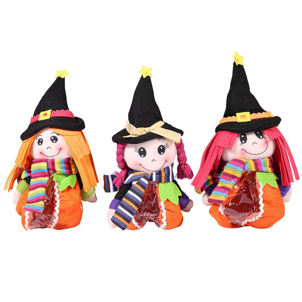 Festive Halloween Pumpkin Candy Gift Bags Transparent Fabric Bags For Children Party Decorations