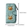 1pc Reindeer Antler Red Nose Dog Long Zipper Wallet, Large Capacity Card Holder, Unisex Clutch Bag, Fashionable Zipper Coin Purse, Suitable for Daily