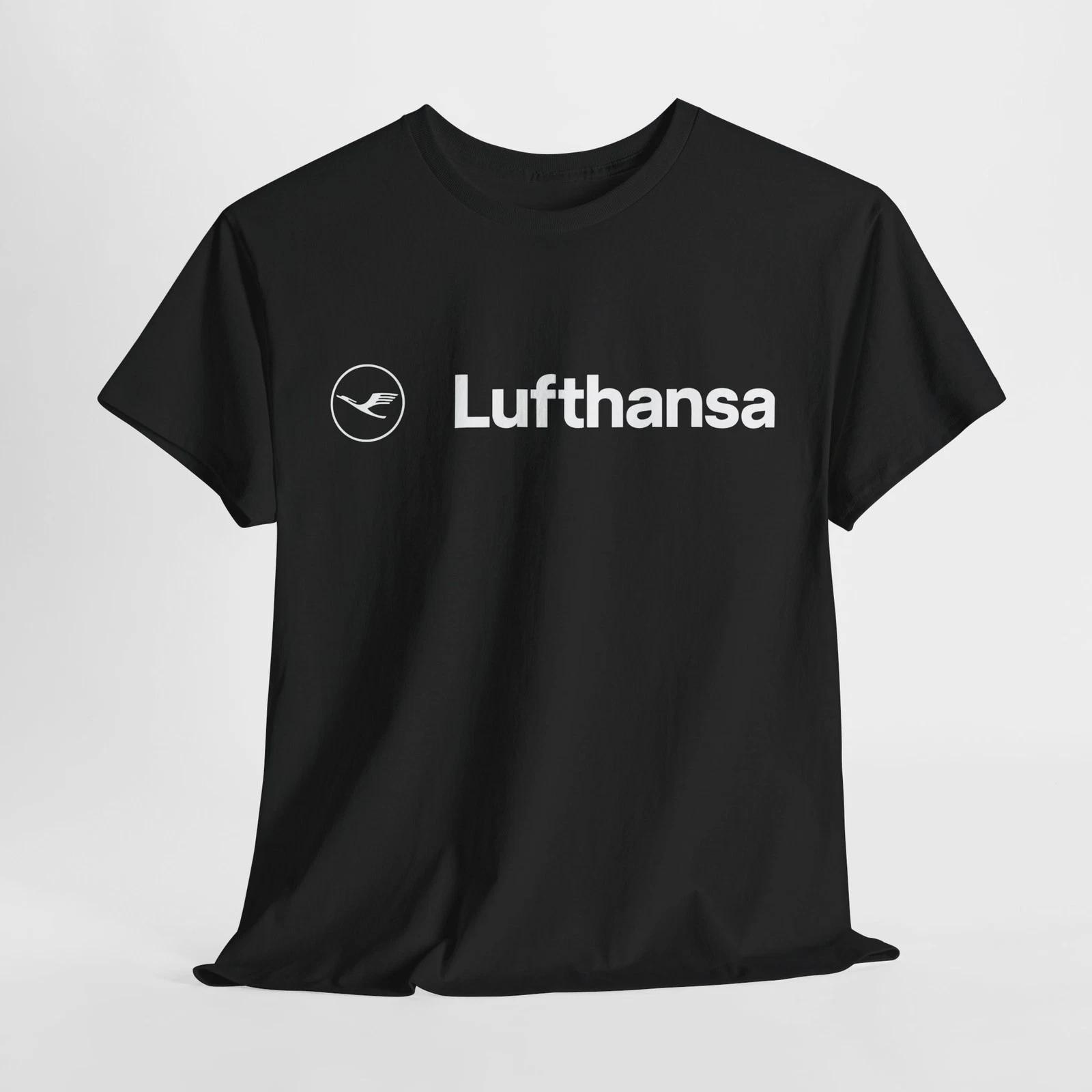Футболка с винтажным логотипом Lufthansa Немецкая авиакомпания Унисекс S-5XL XL