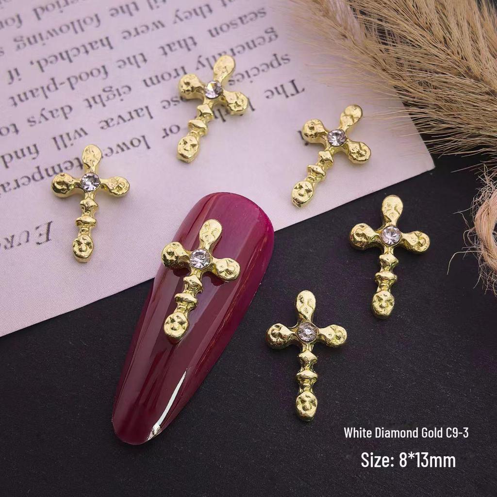 Internet Celebrity 3D Pearl & Diamond Nail Art Alloy Jewelry