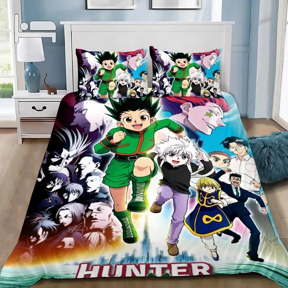 Anime Hunter×Hunter Bedding Set For Bedroom Soft Modern Bedspreads Comefortable Kids Duvet Cover Quilt Cover And Pillowcase