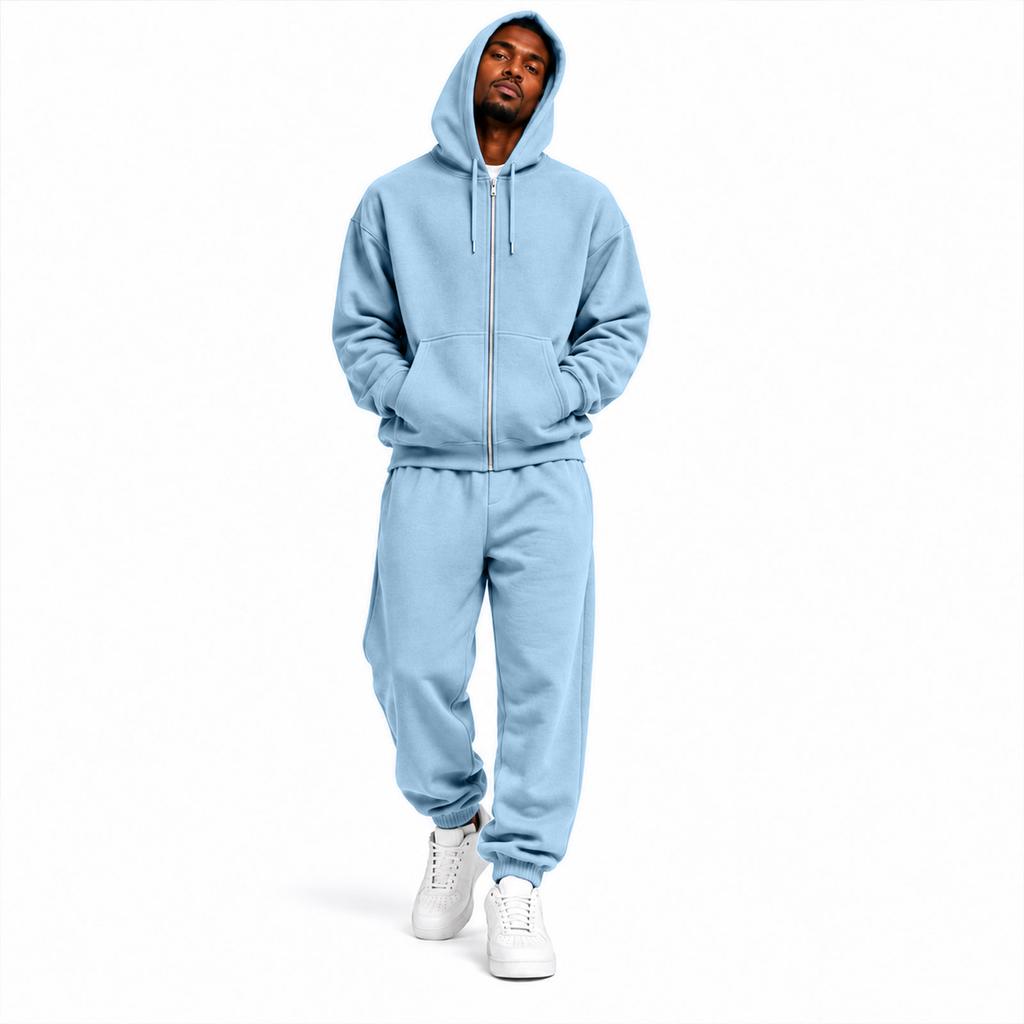 Unisex Hoodie Sweatshirt and Jogger Pants Two-Piece Set