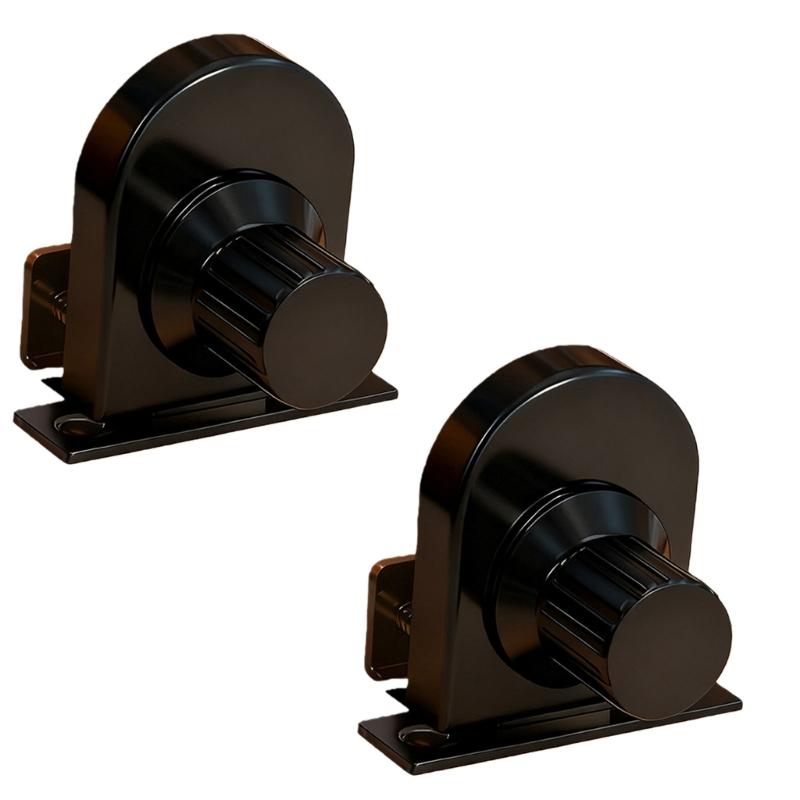 2pcs Modern Zincs Alloys Glass Door Lock Easy Installation for Display Cabinets Enhancing Security and Aesthetic Appeal in Various Spaces