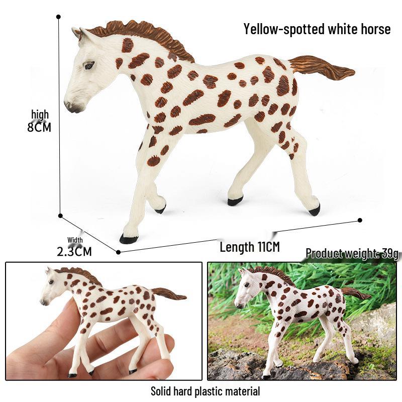 Children's Farm Animal Simulation Model: Appaloosa, Arabian, and Yellow Horse Toys