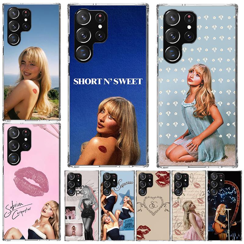 CR66 S-Sabrina C-Carpenter Soft Phone Case For Samsung Galaxy S22 S23 S24 S25 Edge S26 Ultra S20 FE S21 Plus + Fundas Coque Gala
