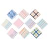 Alutaio Hand Set of Gauze Terry Stripe Check Individually 25cm X Perfect for and Other Cotton Towels, 10, & Cloth, & Patterns, Wrapped, 25cm,