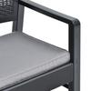 3 Piece Garden Lounge Set with Cushions Plastic Gray