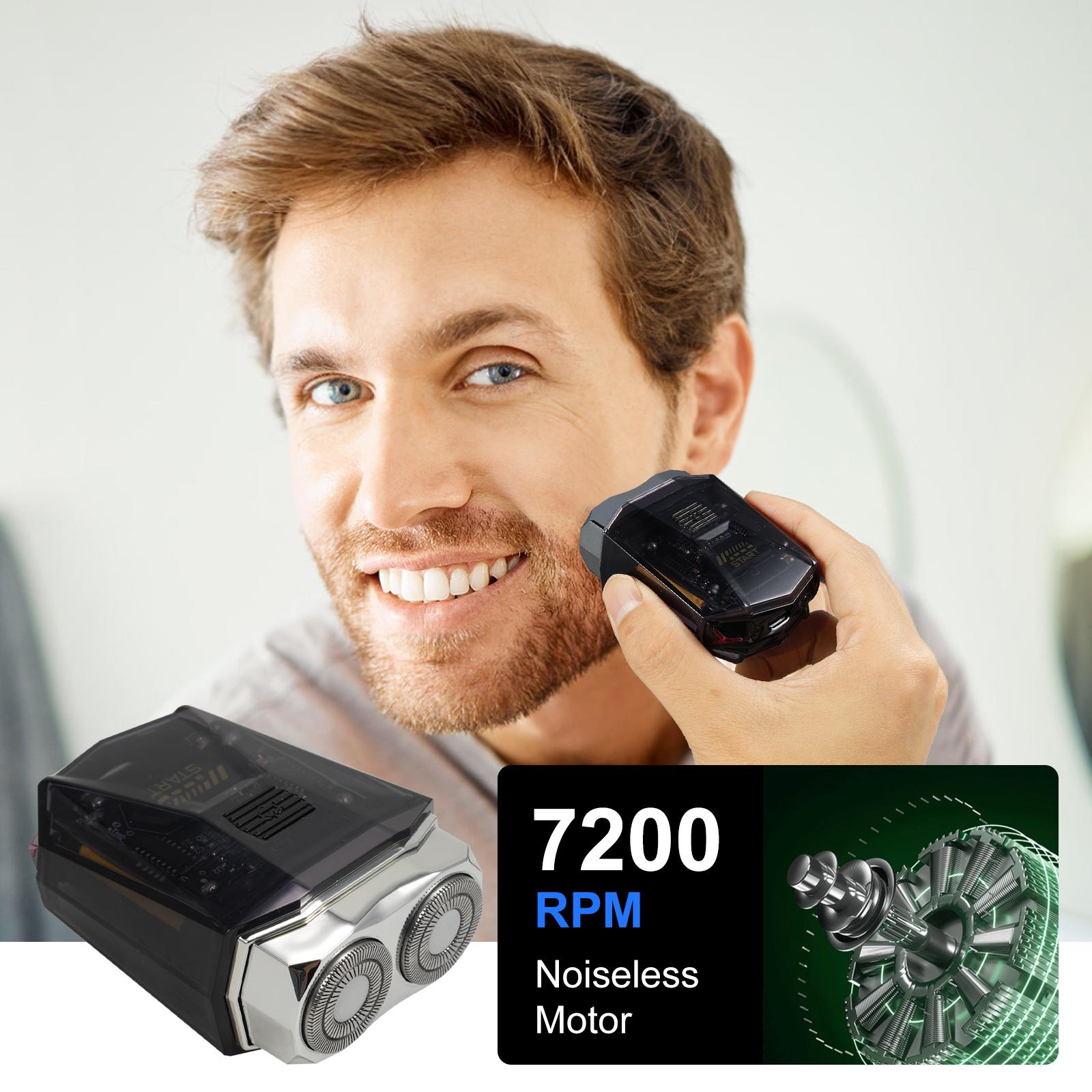 

Мужская электробритва, портативный триммер для бороды, перезаряжаемая бритва для бритья с аккумулятором, дисплеем, хвостом