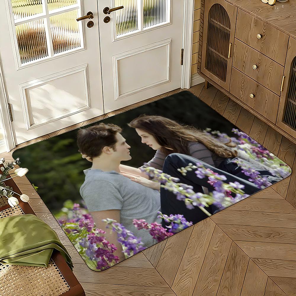 Classic Movie T-Twilight Floor Mat Soft Thickened Absorbent Non-Slip Bedroom Living Room Door Mat Home Decor Flannel Rugs