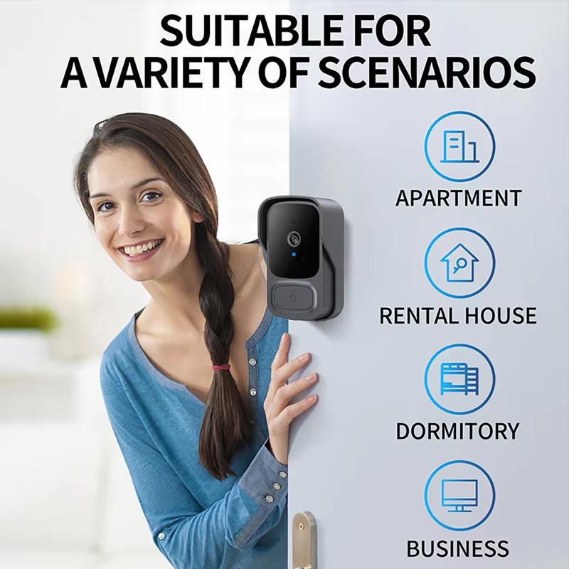 Wireless WiFi Video Doorbell Phone Home Intercom System Smart Door Viewer Night Vision Doorbell Camera Home Security Door Bell