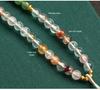Hand-Woven White Crystal Pendant Necklace Lanyard for Sweaters