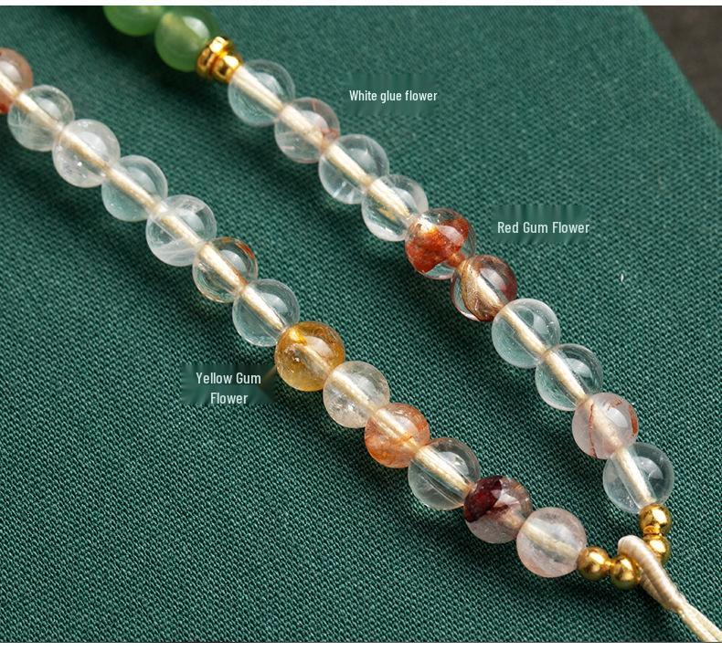 Hand-Woven White Crystal Pendant Necklace Lanyard for Sweaters