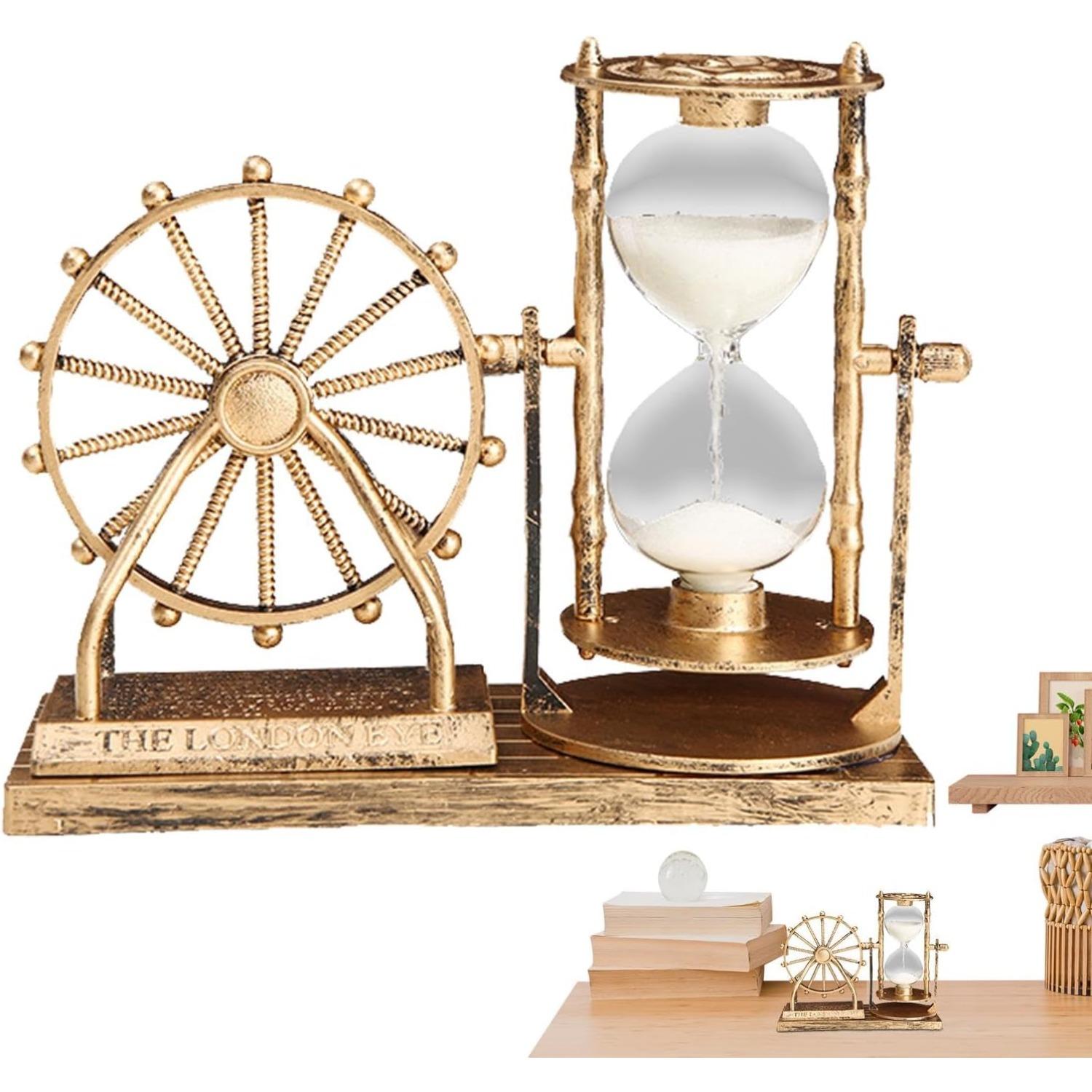 

Sand Hourglass Decorative,Retro Ferris Wheel Sand Clock | Vintage Ferris Wheel Hourglass, Sand Timers For- Home -Decoration золотой