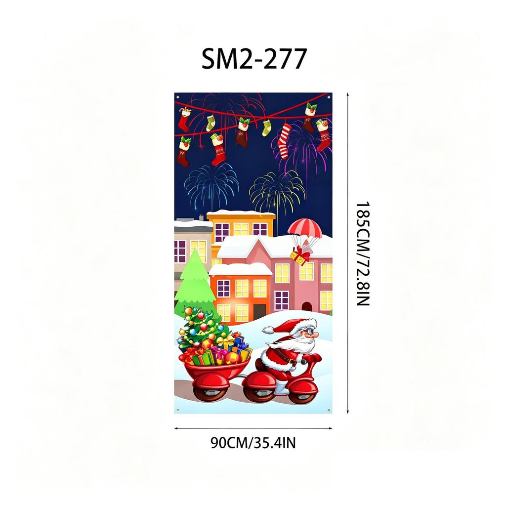 Santa Claus Christmas Hanging Cloth Background Decoration