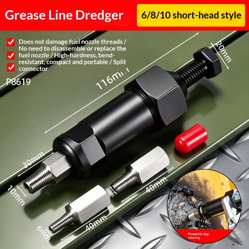 Heavy Duty Split Grease Zerk Fitting Cleaner Tool For Auto Tractor Excavator Farm Construction Machinery Maintenance