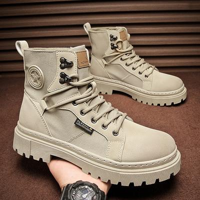 Fashion High Top Men's Canvas Shoes Autumn Winter Platform Sneakers Comfortable Outdoor Ankle Short Boots Male Sneakers Zapatos Hombres