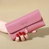 Simple Solid Color Long Wallet, Casual All-Match Card Coin Purse, Portable Clutch Bag