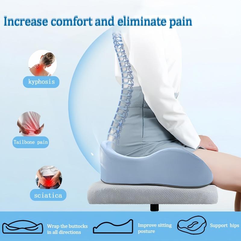 Memory Foam Seat Cushion Hip Pain Relief Massage Pad Coccyx Cushion Ergonomic Pressure Relief Seat Pad Decorative Sofa Cushions