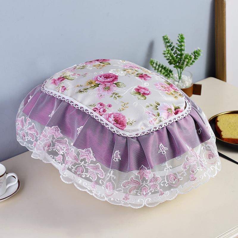 Universal Rice Cooker Dust Cover Air Fryer Cover Lace Rice Pot Cover Kitchen Electric Pressure Cooker Protector Dustproof Cover