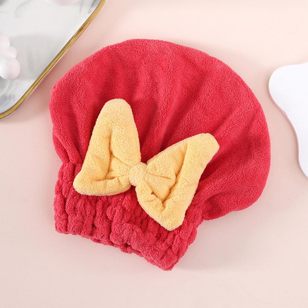 Coral Fleece Hair Drying Cap For Women, Thickened, Super Absorbent, And Quick-drying Bath Cap.