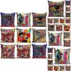 Stylish Colors Graffiti Cushion Covers With Invisible Zipper For Easy Cleaning