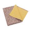 [Kyoto Miyabi] Furoshiki, Cotton Yusho Komon On Both Sides, Small Cherry X Hemp Leaf, NKP, Brown/Golden Brown, 3 Widths, 105cm