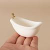 1:12 Scale Dollhouse Bathroom Set: Bathtub, Stool, and Accessories