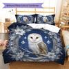 WinterLoveAnimals Pattern Bedding Quilt Set Quilt Cover Pillowcase Home Decoration Birthday Gift (1 * duvet cover + 2 * pillowcase, without core)