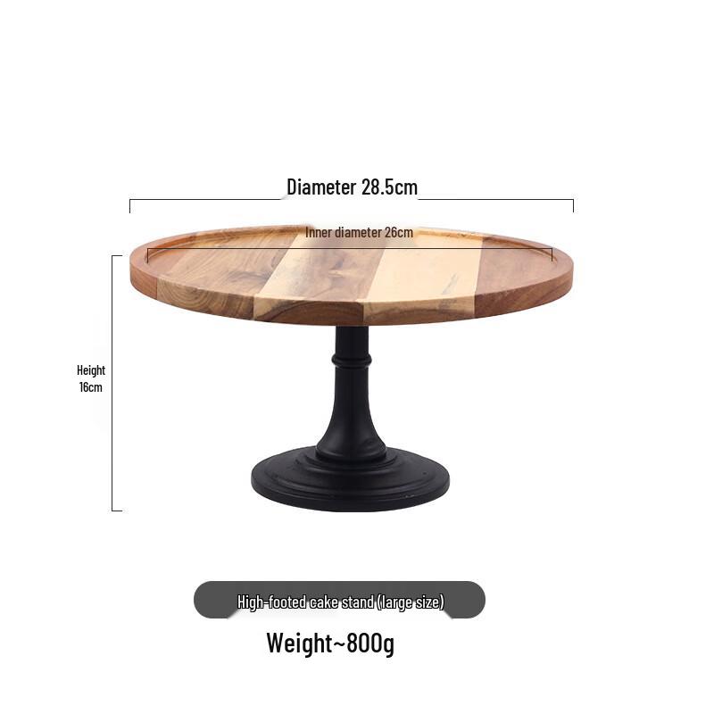 Acacia Wood Tall Dessert & Cake Stand