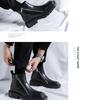 2025 Autumn Men's Mid-Heel Square Toe Martin Boots with Side Zipper