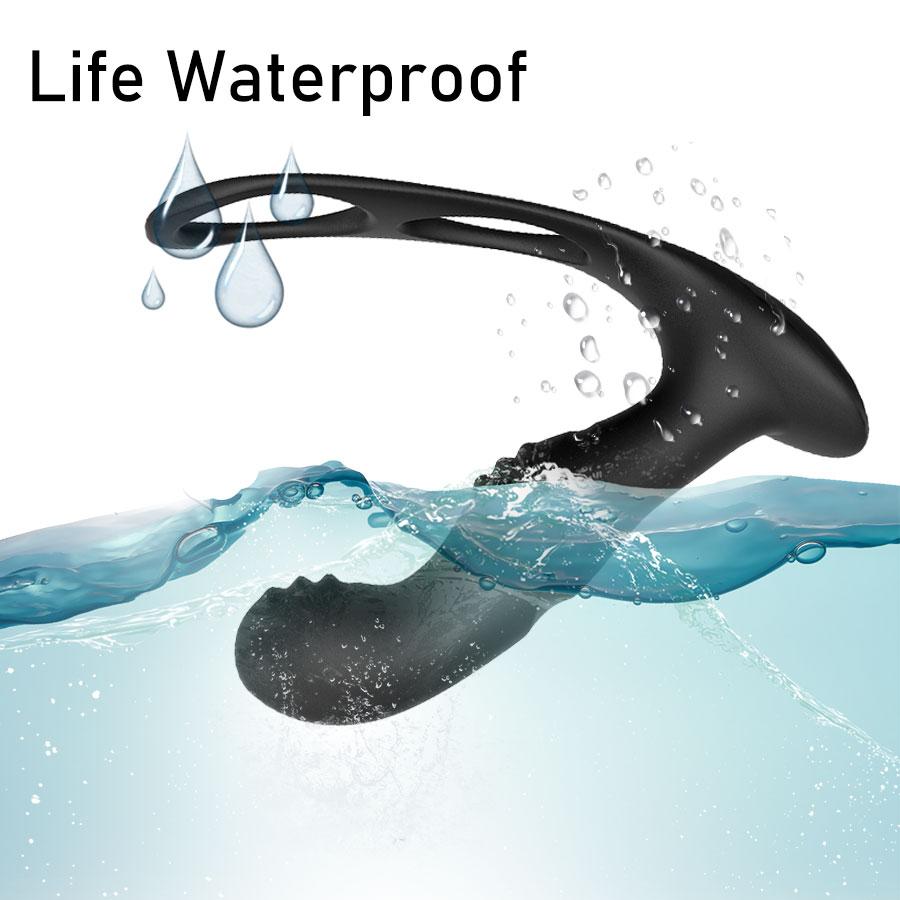 Male Prostate Massage Remote Anal Vibrator 10 Speeds Delay Ejaculation Cock Ring Testis Stimulate Anus Plug Butt Adult Sex Toys for Men